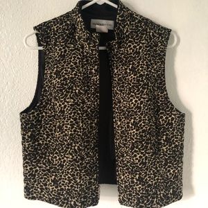 Animal Print Zip Up Vest